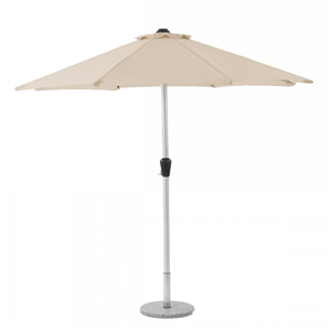 Parasol 2.5m Round Aluminium /Crank Handle Sand